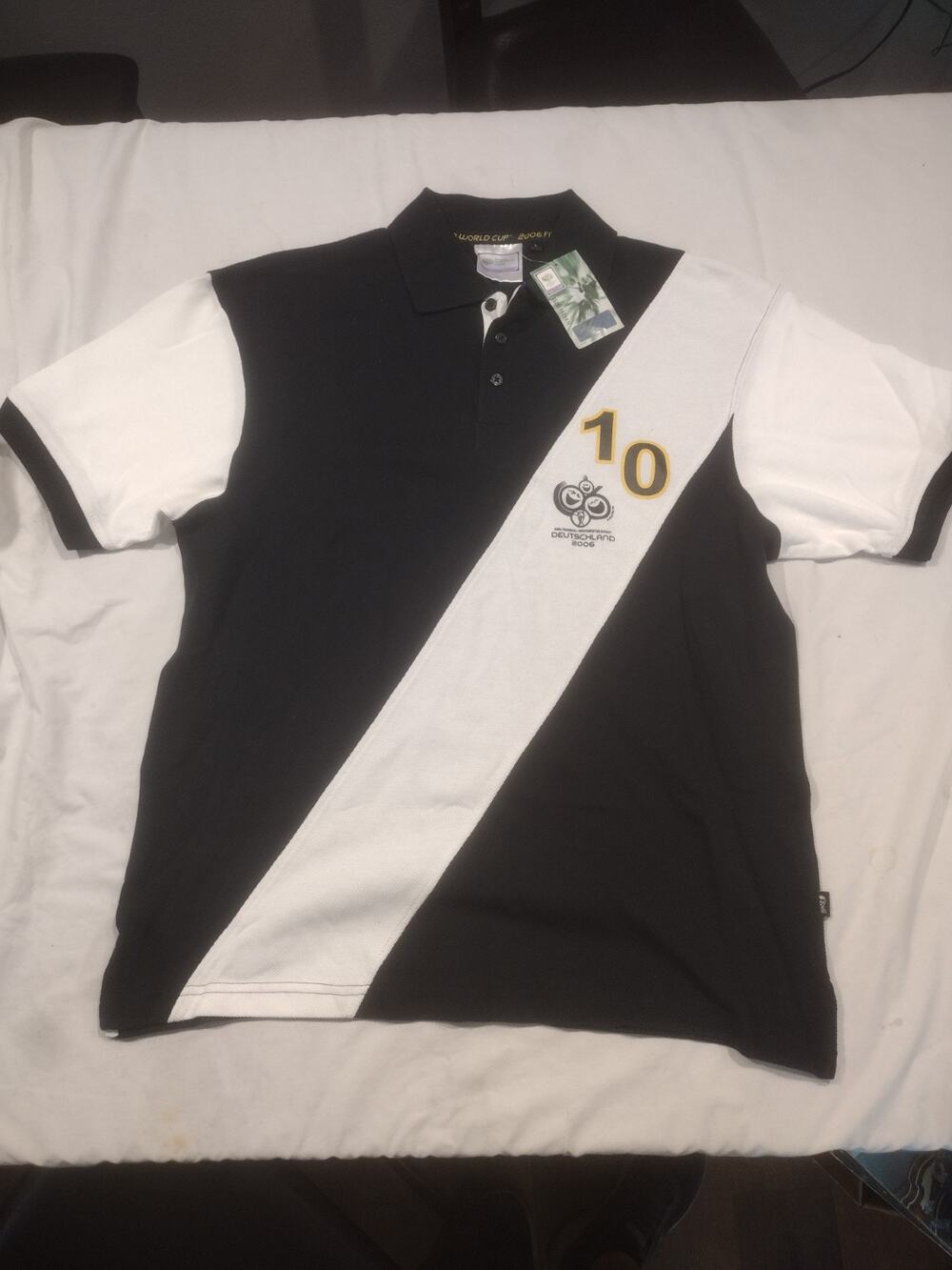 Vintage 2006 World Cup Germany Deutschland Polo Shirt Size Large NWT